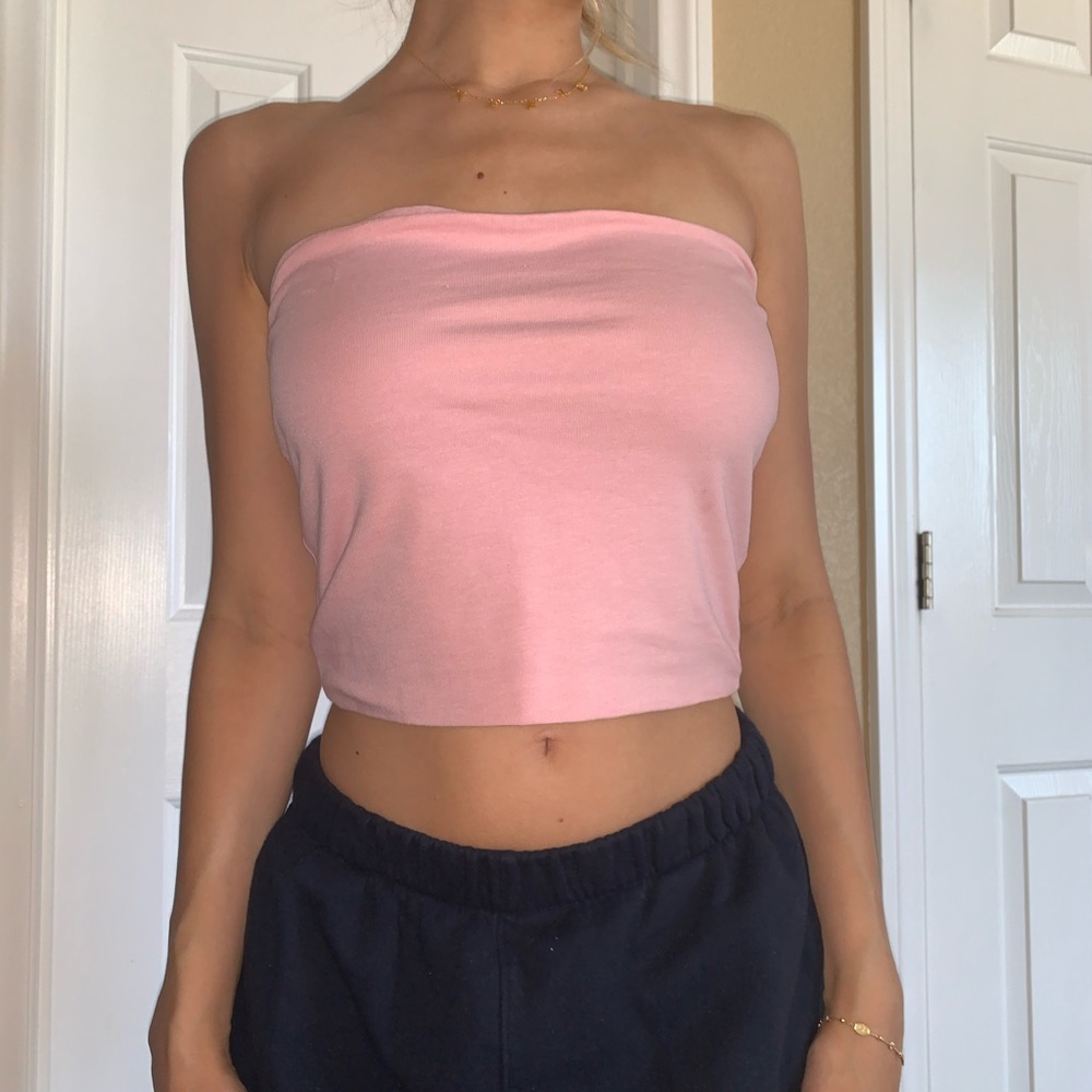 pink tube top